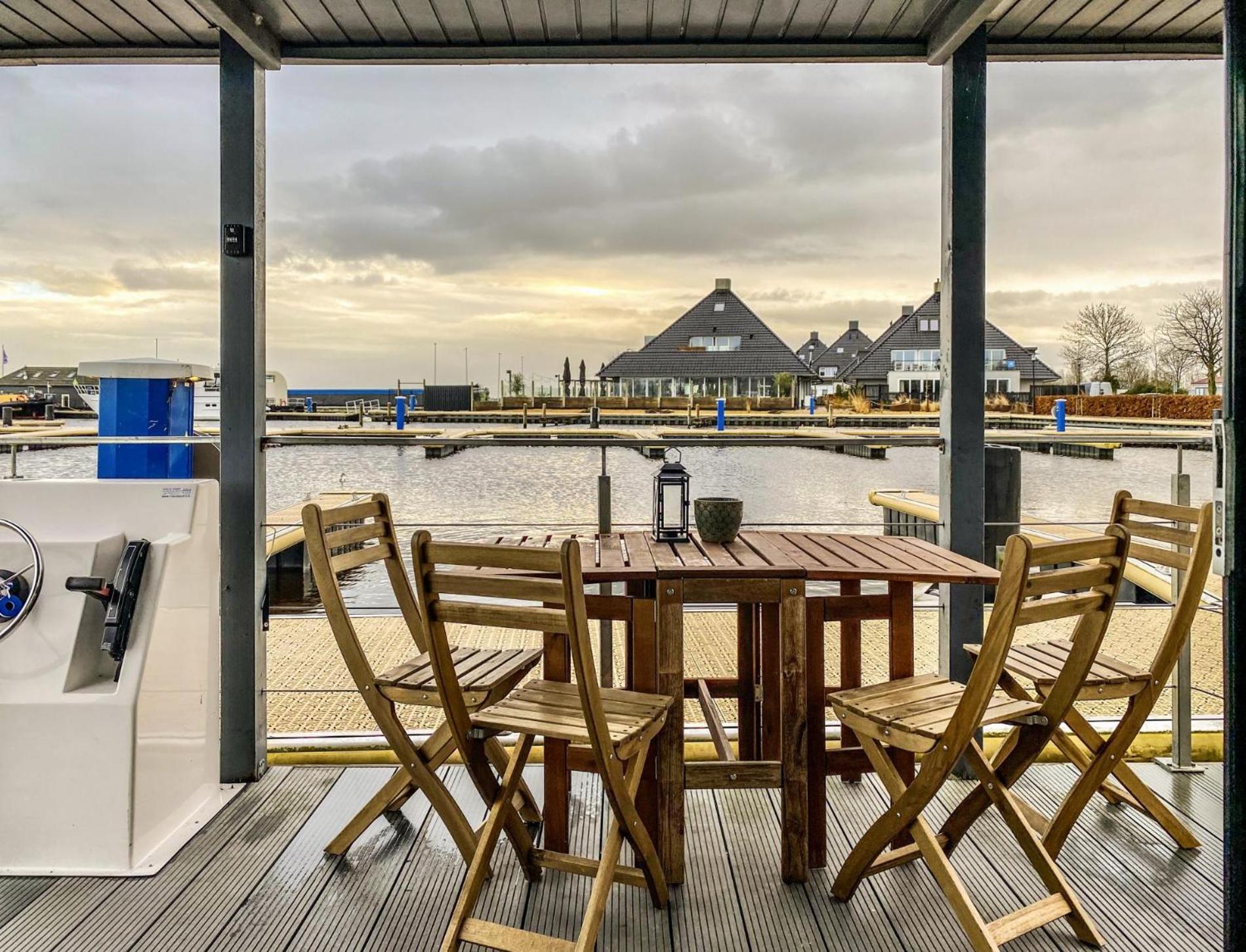 Houseboat Blue Sneekermeer Offingawier Экстерьер фото